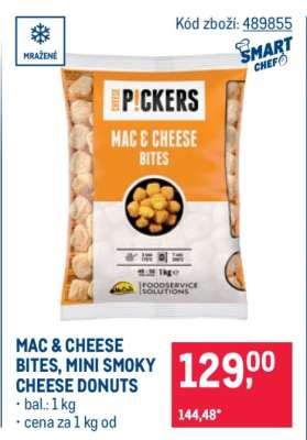 MAC & CHEESE BITES, MINI SMOKY CHEESE DONUTS