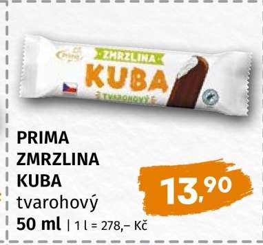 PRIMA ZMRZLINA KUBA tvarohový