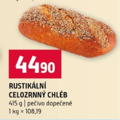 Rustikální celozrnný chléb