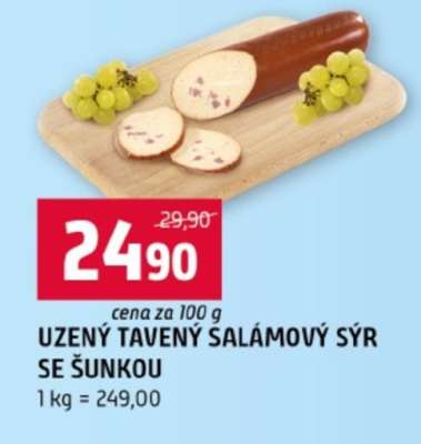 UZENÝ TAVENÝ SALÁMOVÝ SÝR SE ŠUNKOU