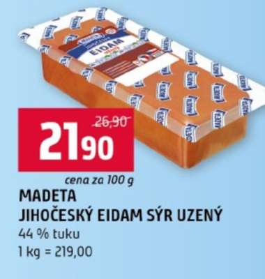 MADETA JIHOČESKÝ EIDAM SÝR UZENÝ