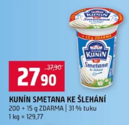 Kunín Smetana ke šlehání