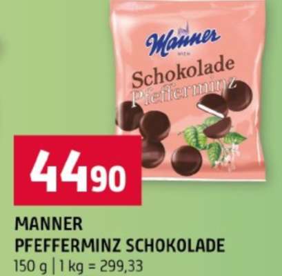 MANNER PFEFFERMINZ SCHOKOLADE