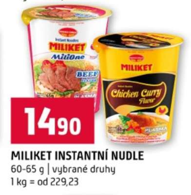 MILIKET INSTANTNÍ NUDLE