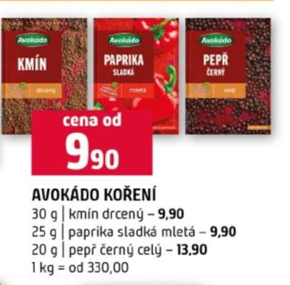 Avokádo koření