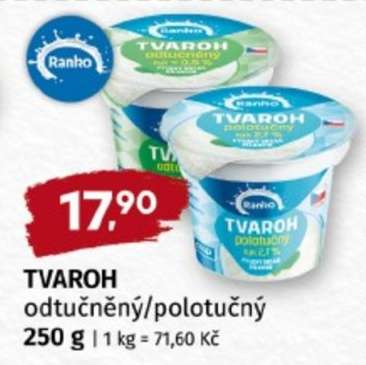 TVAROH odtučněný/polotučný