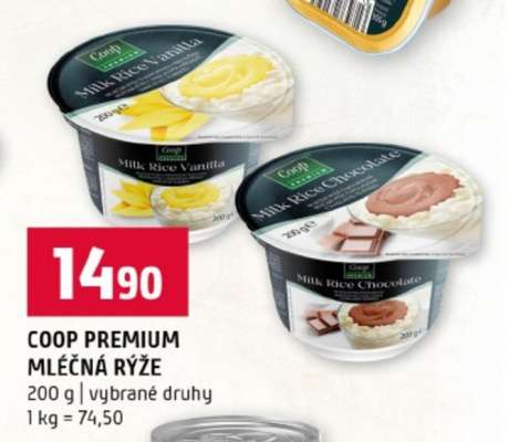 COOP PREMIUM MLÉČNÁ RÝŽE