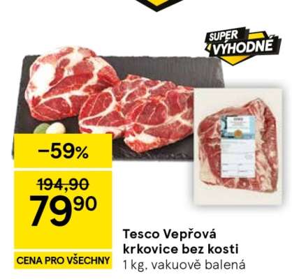 Tesco Vepřová krkovice bez kosti