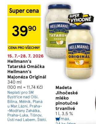 Hellmann's Tatarská omáčka Hellmann's Majonéza originál