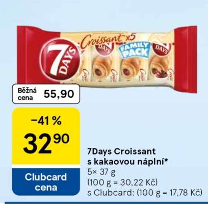 7Days Croissant s kakaovou náplní
