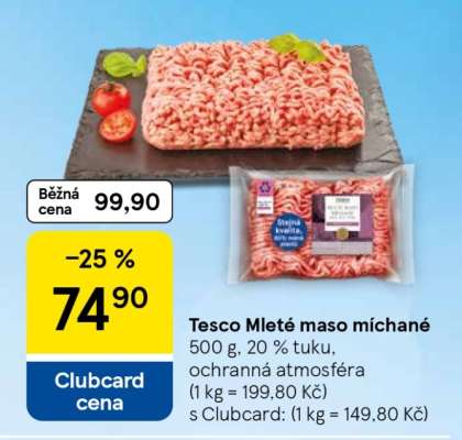 Tesco Mleté maso míchané
