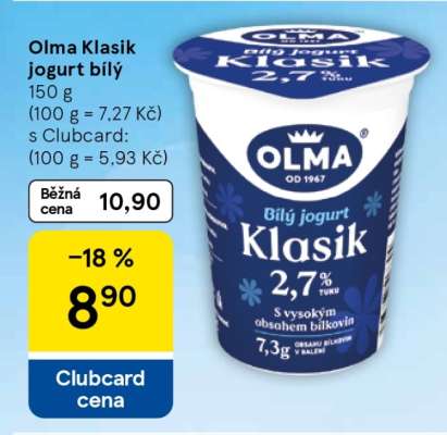 Olma Klasik jogurt bílý
