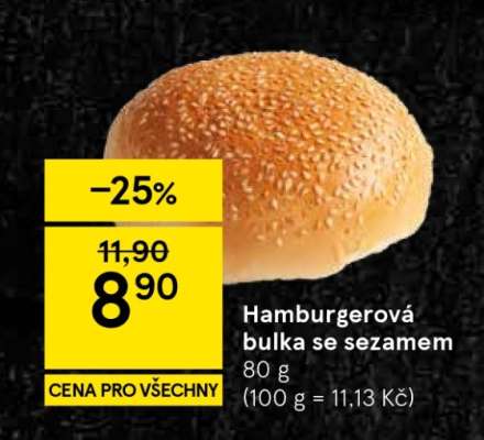 Hamburgerová bulka se sezamem