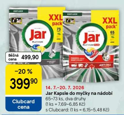 Jar kapsle do myčky na nádobí