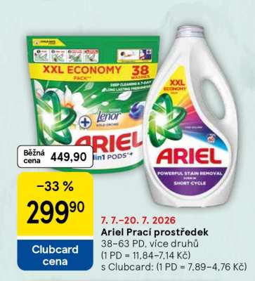 Ariel prací prostředek