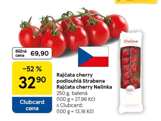 Rajčata cherry podlouhlá Strabena Rajčata cherry Nelinka