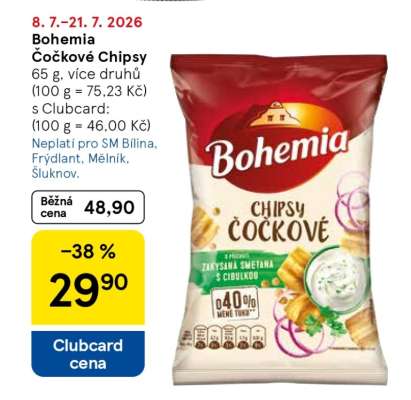 Bohemia Čočkové chipsy