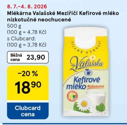 Mlékárna Valašské Meziříčí Kefírové mléko nízkotučné neochucené