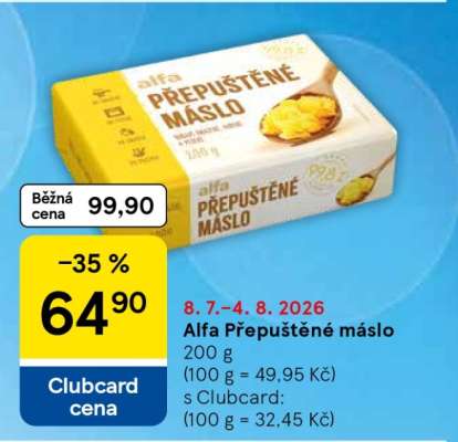 Alfa Přepuštěné máslo