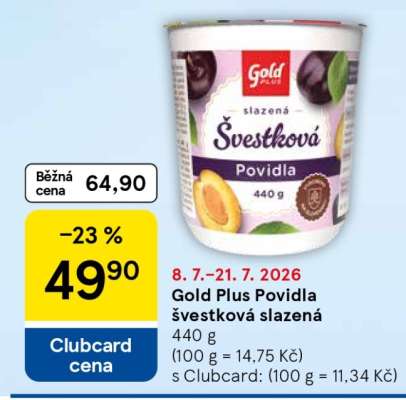 Gold Plus Povidla švestková slazená