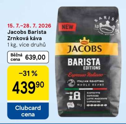 Jacobs Barista Zrnková káva
