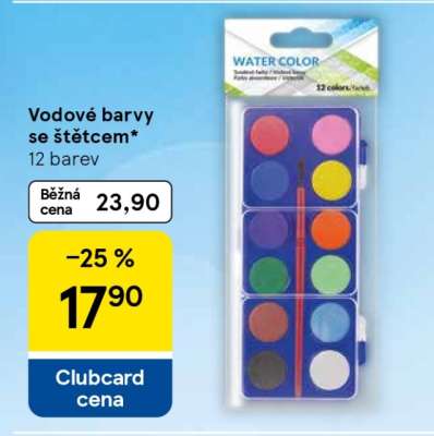 Vodové barvy se štětcem