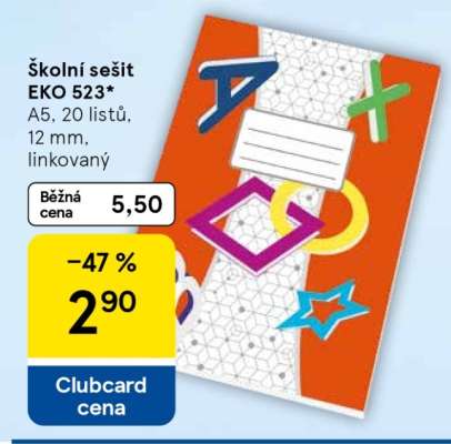Školní sešit EKO 523