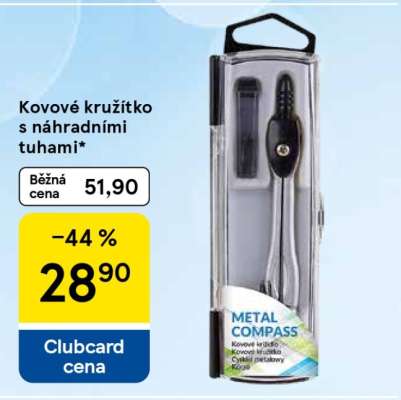Kovové kružítko s náhradními tuhami