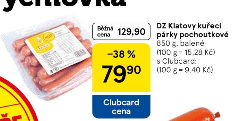 DZ Klatovy Kuřecí párky pochoutkové