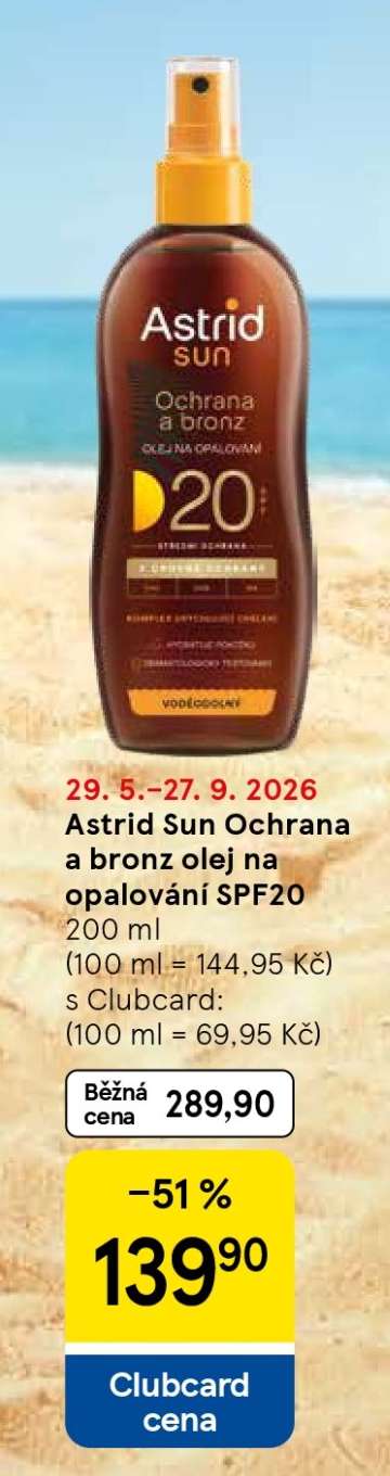 Astrid Sun Ochrana a bronz olej na opalování SPF20