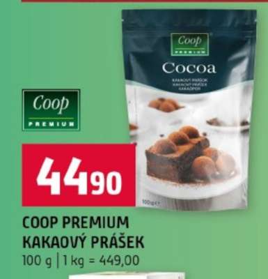 COOP PREMIUM KAKAOVÝ PRÁŠEK