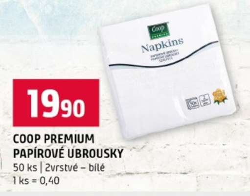 COOP PREMIUM PAPÍROVÉ UBROUSKY