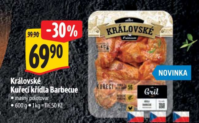 Královské Kuřecí křídla Barbecue