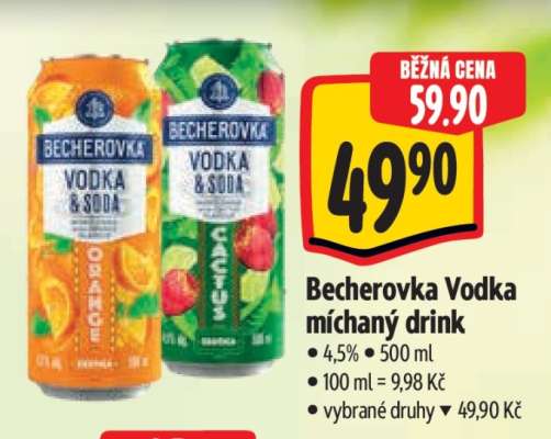 Becherovka Vodka míchaný drink