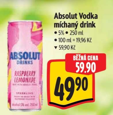 Absolut Vodka míchaný drink