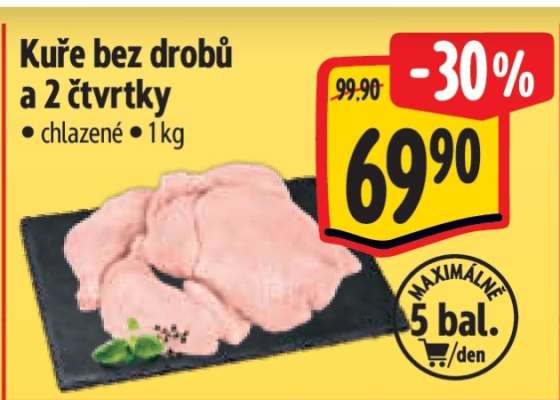 Kuře bez drobů a 2 čtvrtky