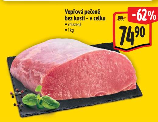 Vepřová pečeně bez kosti – v celku