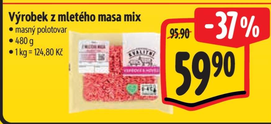 Výrobek z mletého masa – mix