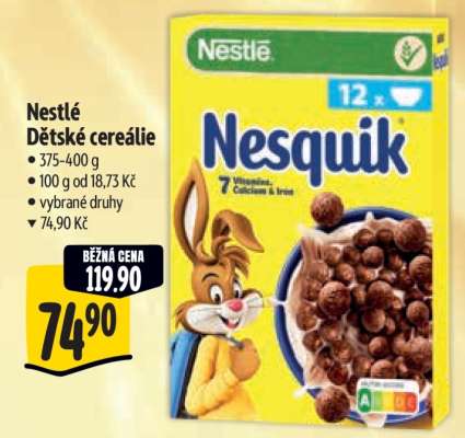 Nestlé Dětské cereálie 
Nesquik