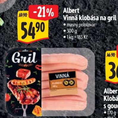 Albert Vinná klobása na gril