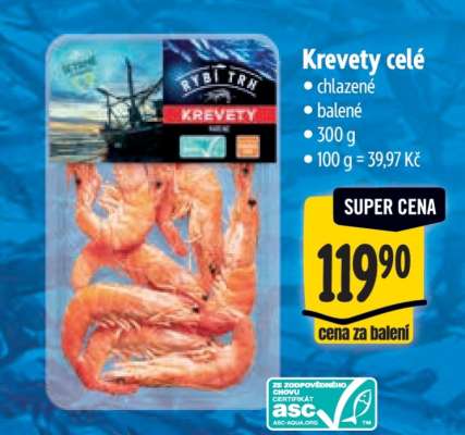 Krevety celé