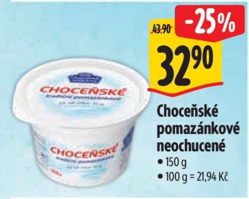 Choceňské pomazánkové neochucené