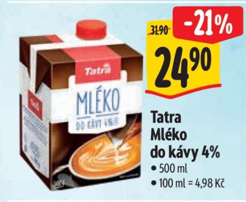 Tatra mléko do kávy 4%