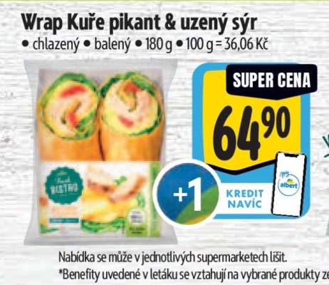 Wrap Kuře pikant & uzený sýr