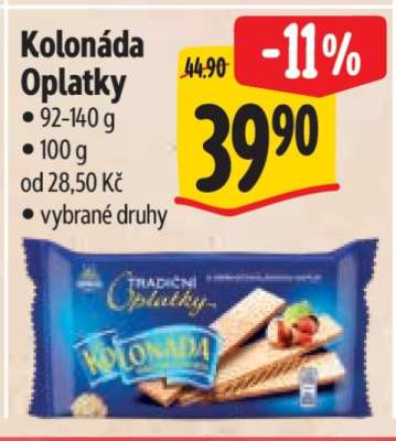 Kolonáda oplatky