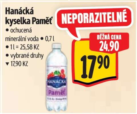 Hanácká kyselka Paměť