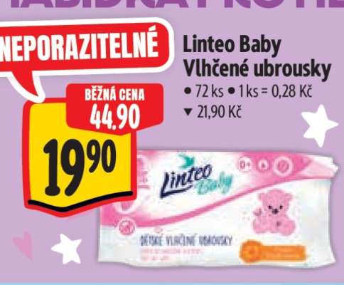 Linteo Baby Vlhčené ubrousky