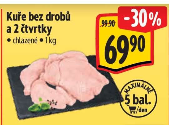 Kuře bez drobů a 2 čtvrtky