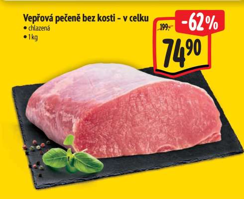 Vepřová pečeně bez kosti – v celku