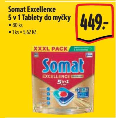 Somat Excellence 5 v 1 Tablety do myčky